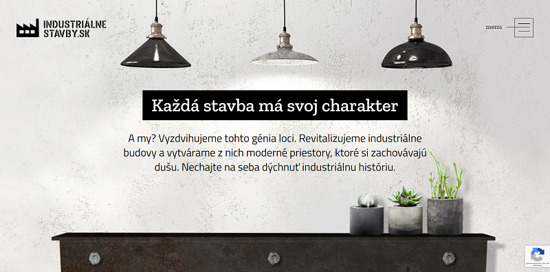 text webstránky industriálnestavby.sk